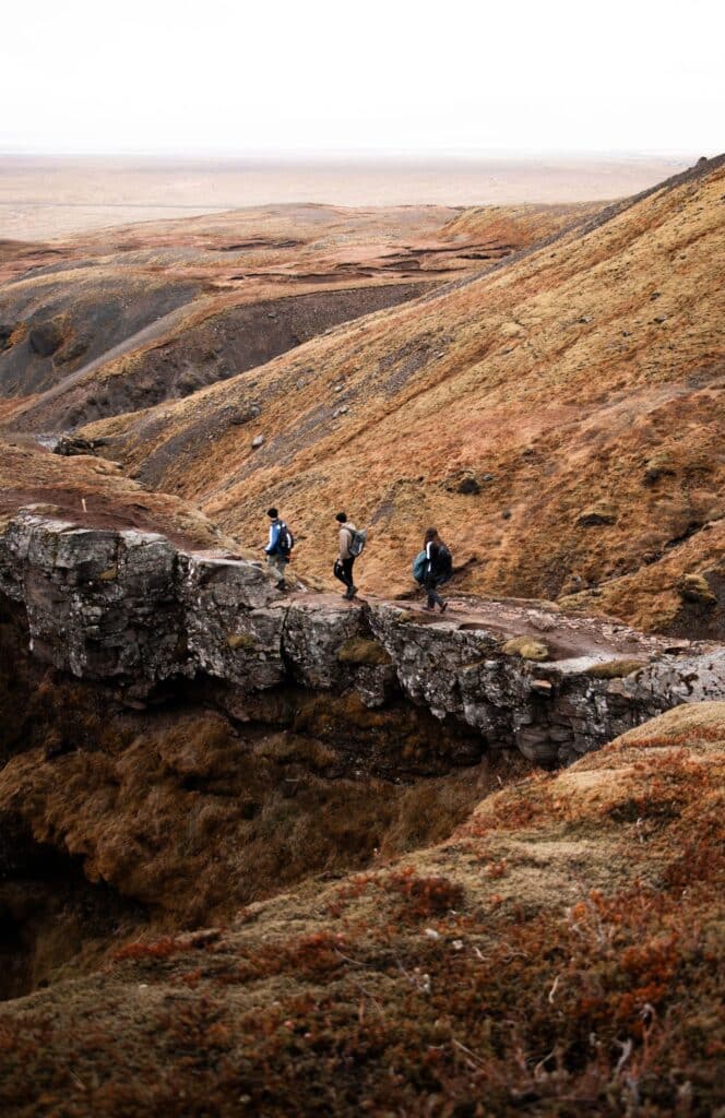 Hikers on Mountain Trail